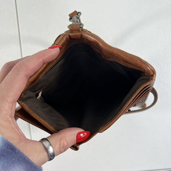 Valenca Holland Brown Woven Distressed Leather Wallet Credit Card ID Holder - Picture 11 of 13